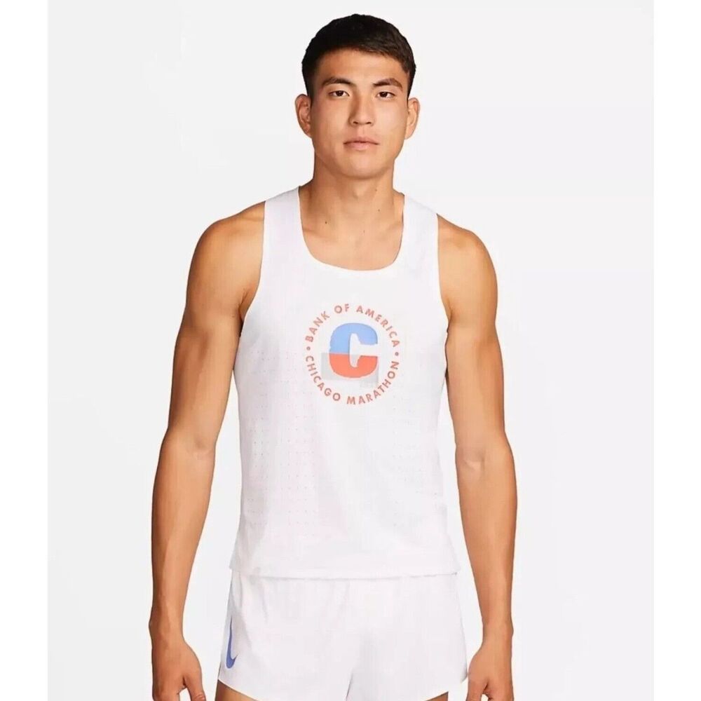 Nike Men Large Dri-FIT ADV 2023 BOA Chicago Marathon AeroSwift Singlet FD2692